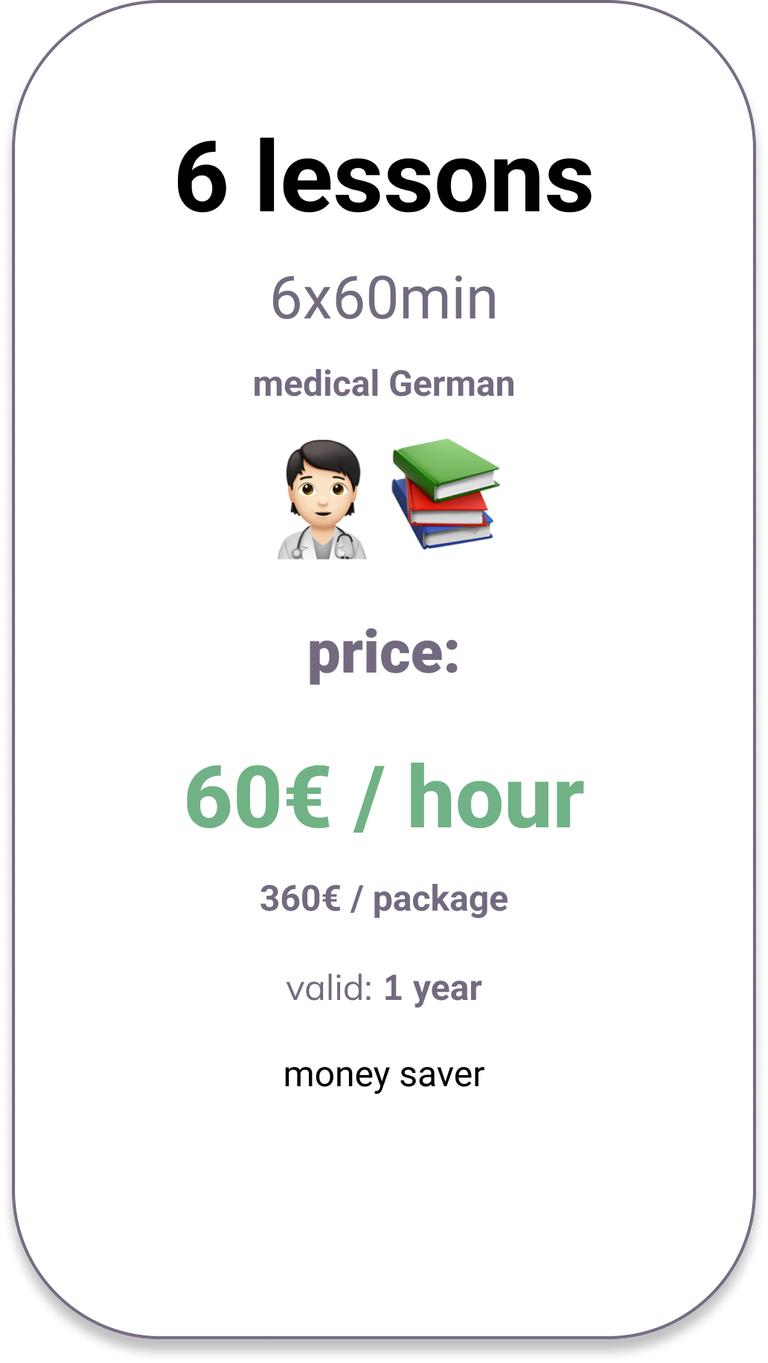 German for doctors, FSP preparation